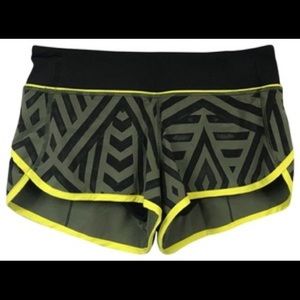 lululemon Speed Up Short 2.5” Olive/Yellow/Black